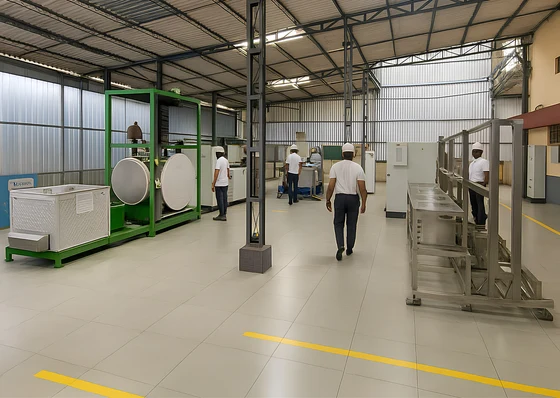 Our assembly area where cleaning systems are built