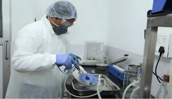 Millipore cleanliness testing in our lab