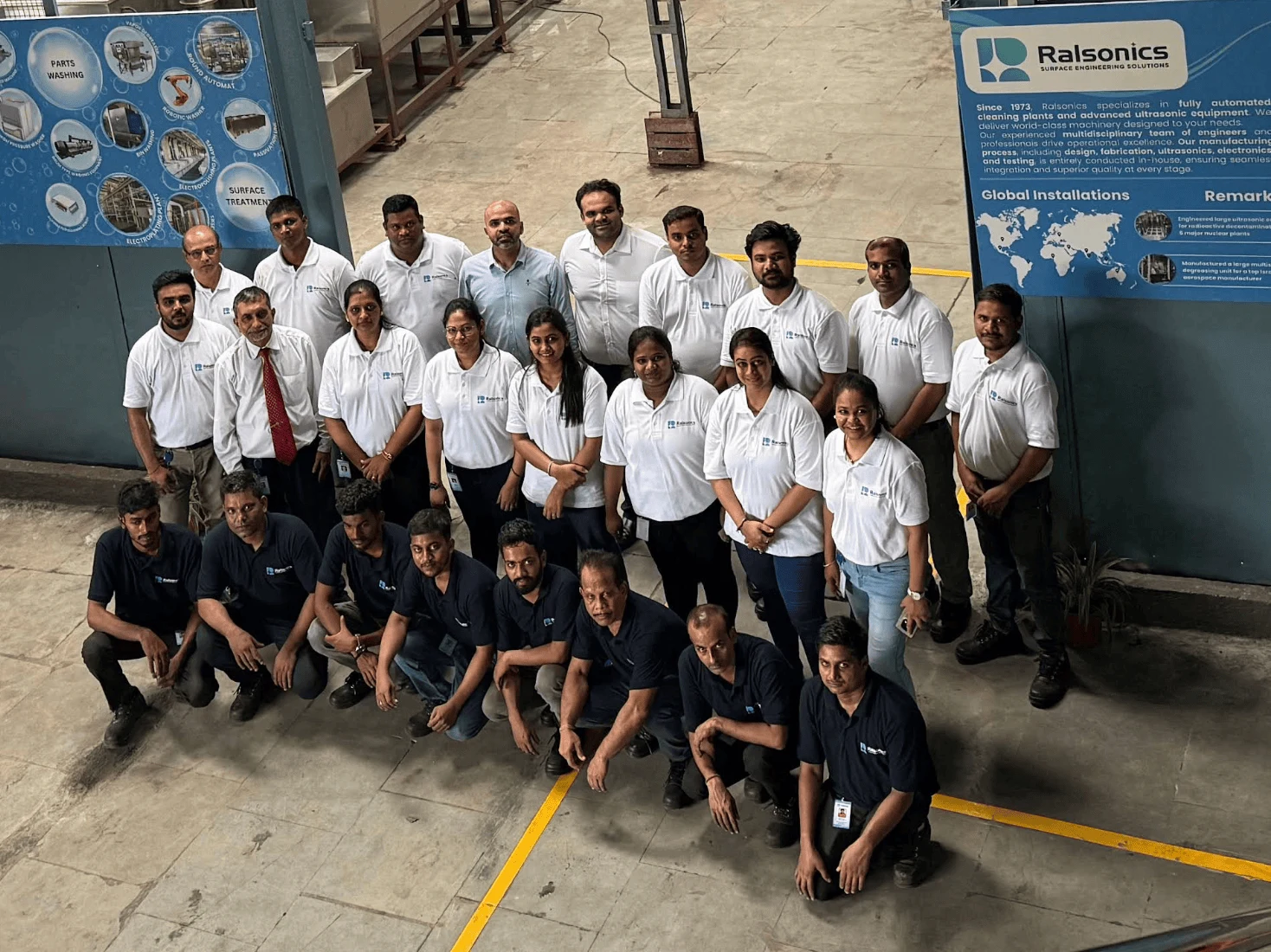 The Ralsonics team on the factory floor